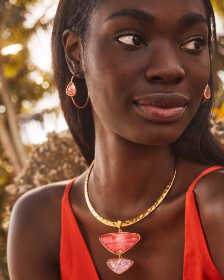 Margot Vintage Gold Statement Necklace