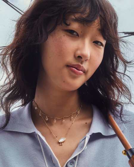 Celeste Cloud Gold Short Pendant Necklace