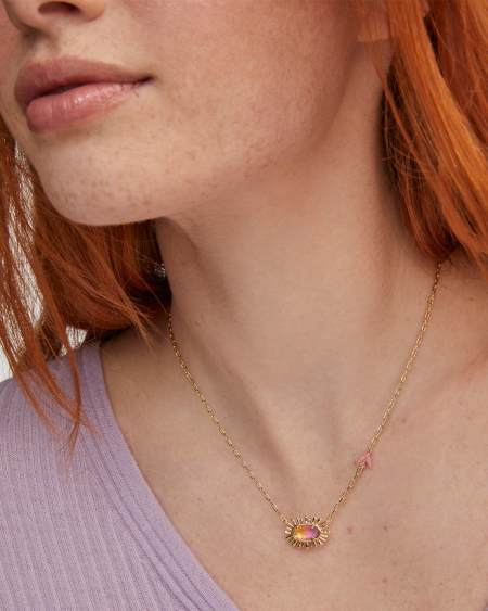 Elisa Bird Gold Short Pendant Necklace