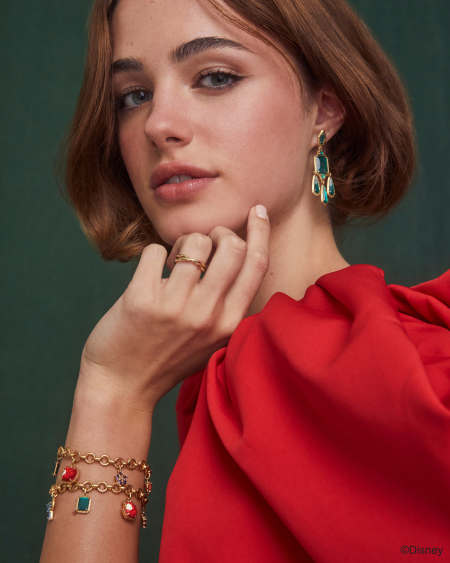 Disney | Kendra Scott Snow White Vintage Gold Charm Bracelet in Multi Mix