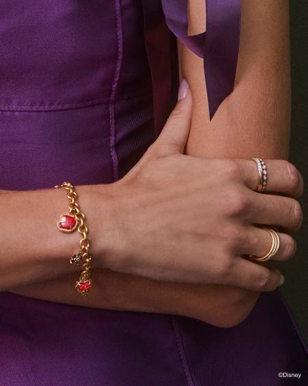 Disney | Kendra Scott Snow White Vintage Gold Charm Bracelet in Multi Mix