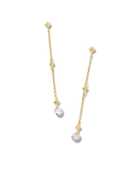 Floating Lab Grown Diamond Linear Earrings