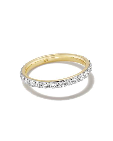 1 ct Lab Grown White Diamond Marilyn Band Ring in 14k Yellow Gold