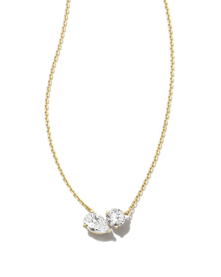 Lab Grown Diamond Toi et Moi Pendant Necklace