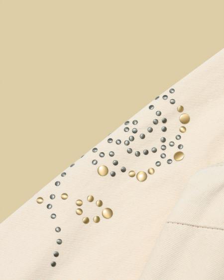 Wrangler® x Yellow Rose by Kendra Scott Denim Studded Western Shacket