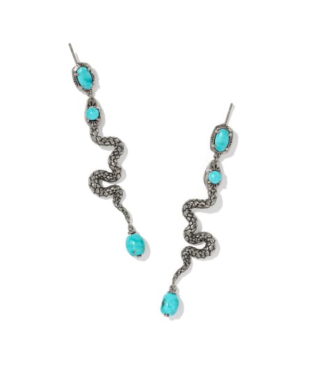 Kendra Scott Snake Linear Earrings Silver 7
