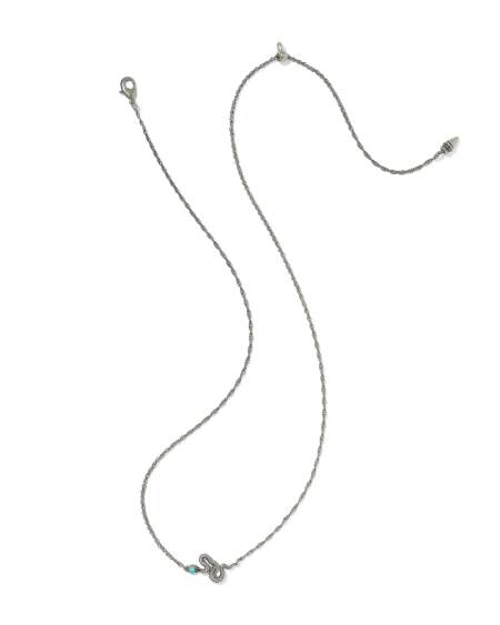 Snake Vintage Silver Short Pendant Necklace