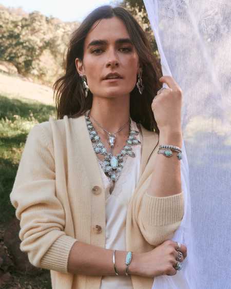 Tedi Vintage Silver Statement Necklace