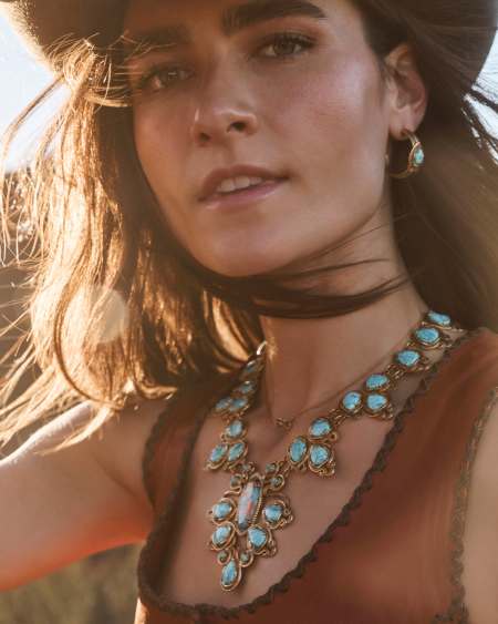 Tedi Vintage Gold Statement Necklace