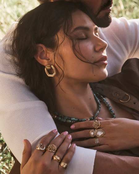Ansel Rose Cocktail Ring in Vintage Gold