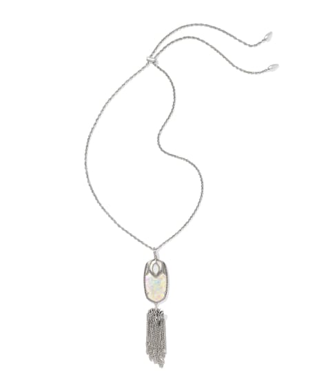 Rayne Vintage Silver Large Long Pendant