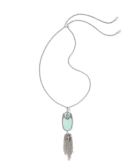 Rayne Vintage Silver Large Long Pendant