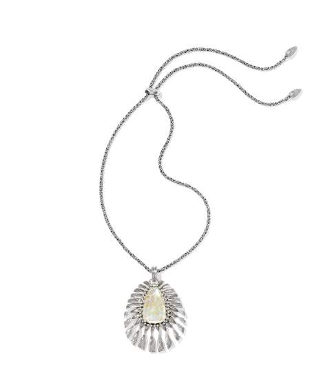 Zahara Vintage Silver Large Long Pendant