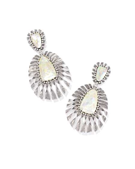 Zahara Vintage Silver Statement Earrings