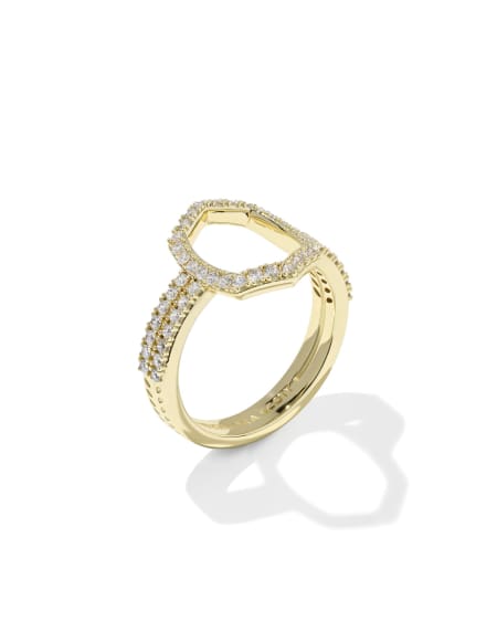 Daphne Pave Gold Cocktail Ring 