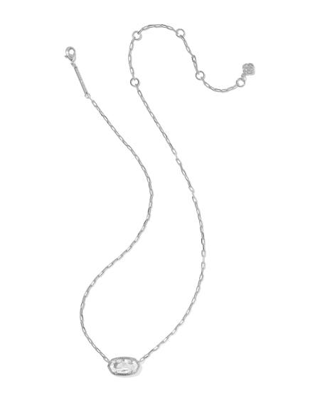 Elisa Luxe Silver Short Pendant Necklace 