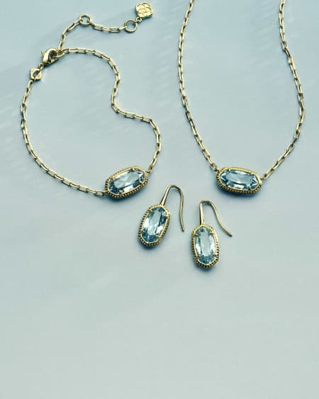 Elisa Luxe Gold Short Pendant Necklace 