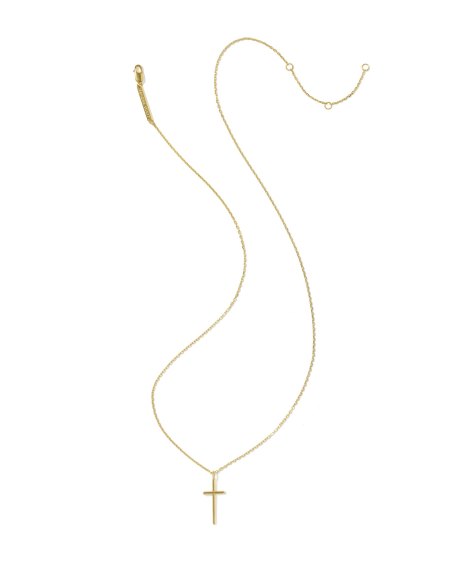 Large 18k Gold Vermeil Cross Pendant