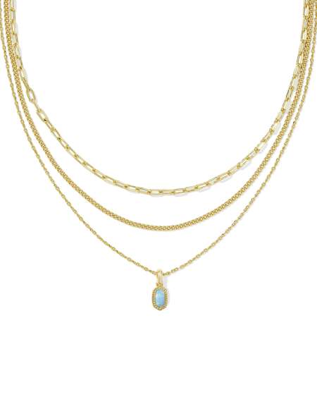 Mini Elisa Gold Triple Strand Necklace