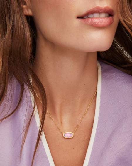 Elisa Gold Short Pendant Necklace