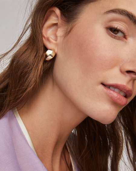 Krista Gold Metal Hoop Earrings