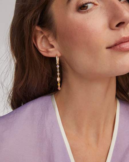 Mini Elisa and Abbie Gold Huggie Earrings