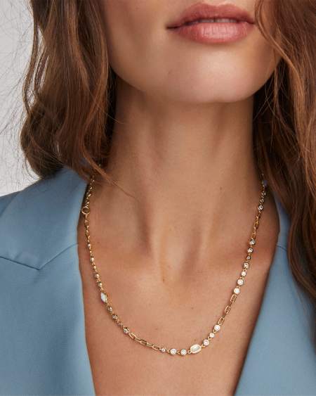Mini Elisa and Abbie Gold Convertible Strand Necklace