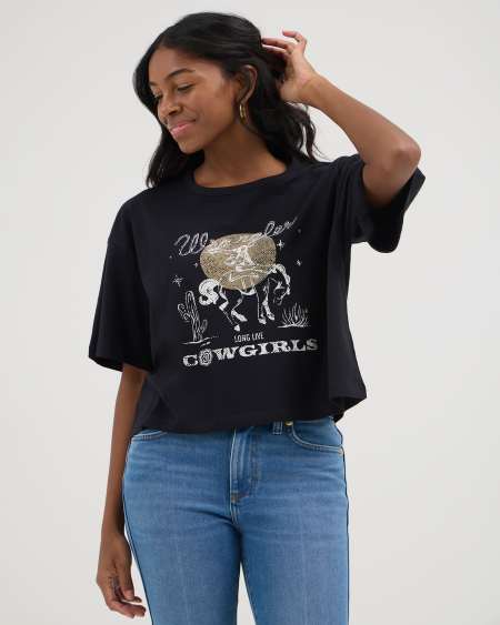 Wrangler® x Yellow Rose by Kendra Scott Cropped Graphic Tee