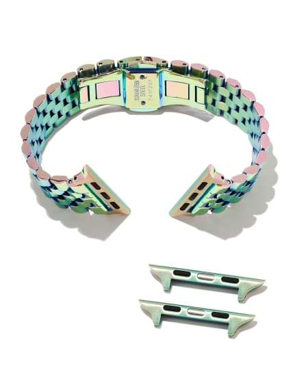 Alex 5 Link Watch Band in Iridescent Stainless Steel