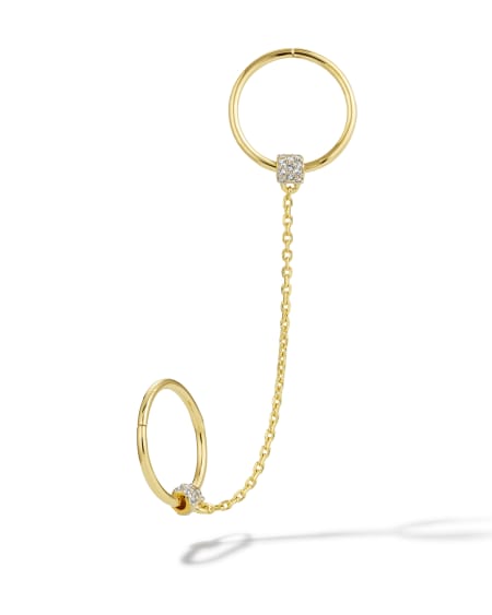 Bristol 18k Gold Vermeil Ear Cuff Set in White Sapphire