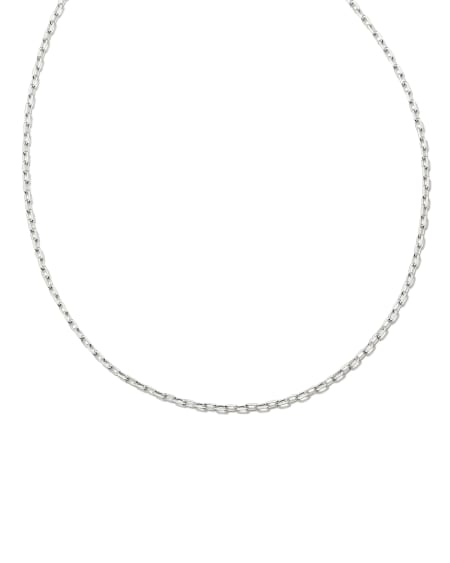 Mini Paperclip Chain Necklace in Sterling Silver