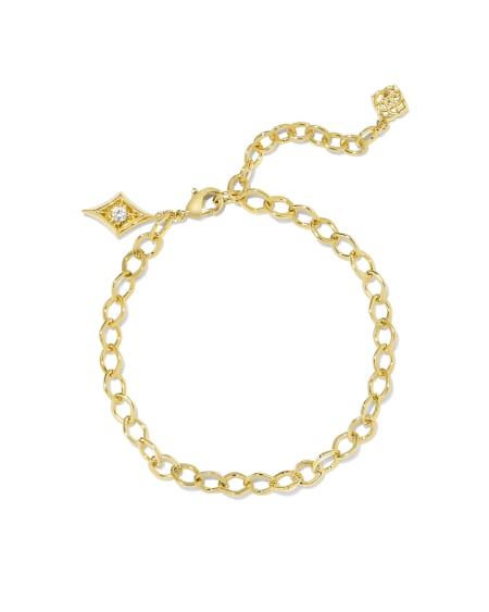 Kit Gold Chain Bracelet in White CZ