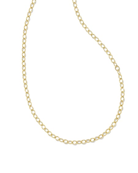 Kit Gold Chain Necklace in White CZ