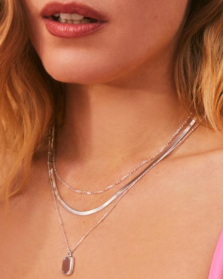 Mini Paperclip Chain Necklace in Sterling Silver