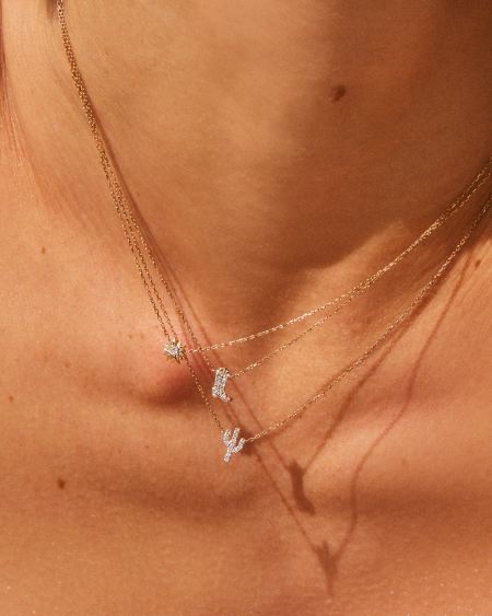 Tiny Cactus Pendant Necklace