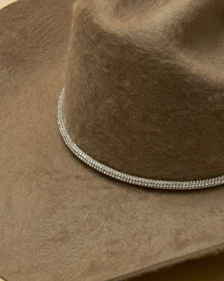 Crystal Vintage Silver Hat Band