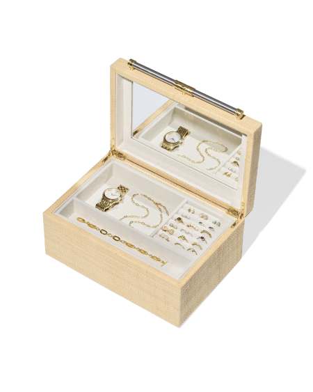 Medium Raffia Jewelry Box