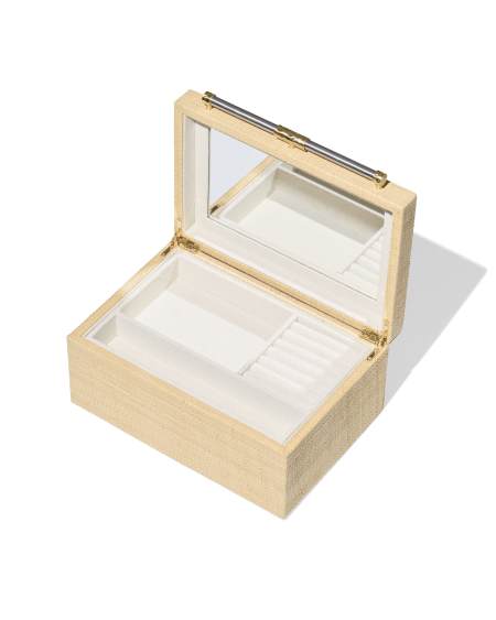 Medium Raffia Jewelry Box