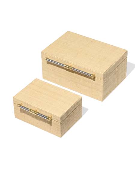 Medium Raffia Jewelry Box