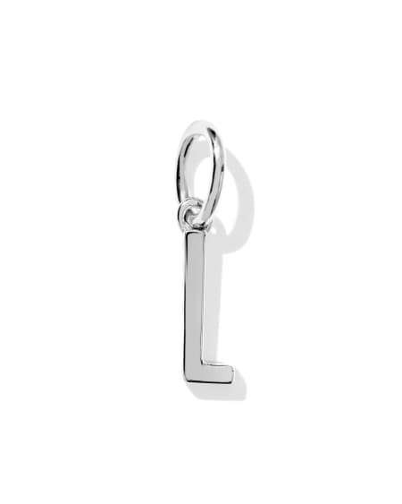 Metal Letter L Sterling Silver Charm