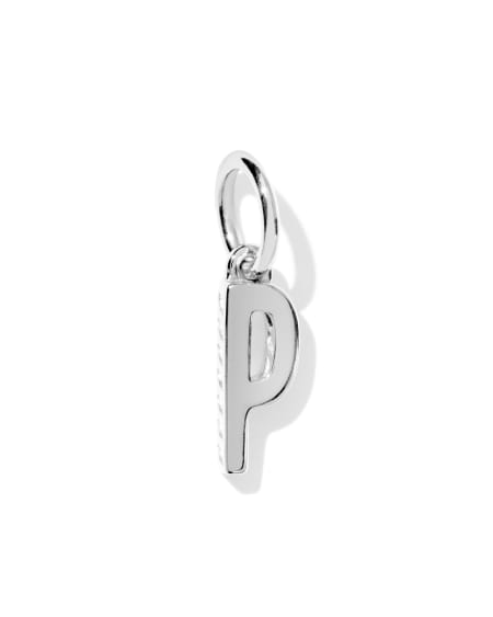 Metal Letter P Sterling Silver Charm