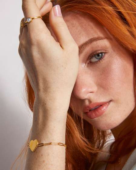 Mackenzie 18k Gold Vermeil Heart Bracelet