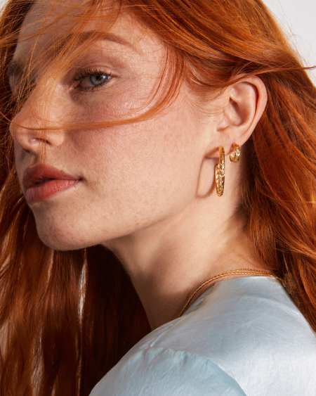 Miranda 18k Gold Vermeil Huggie Earrings