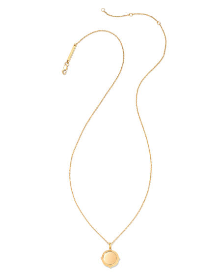 Sage Metal Pendant Necklace in 18k Gold Vermeil