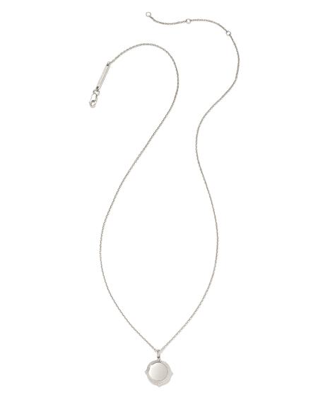 Sage Metal Pendant Necklace in Sterling Silver