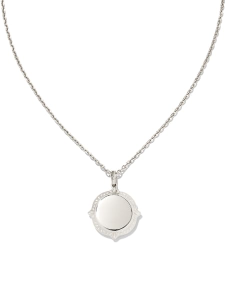 Sage Metal Pendant Necklace in Sterling Silver