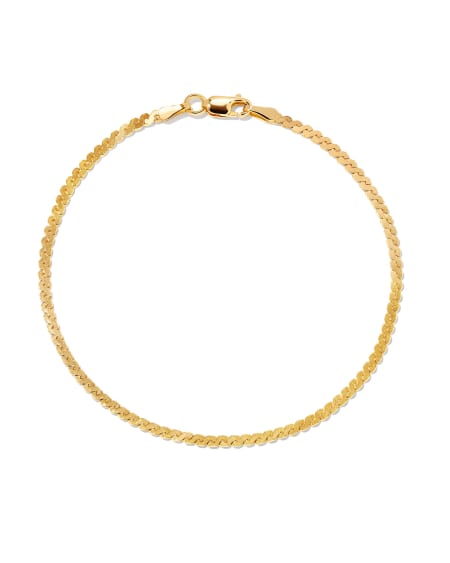 Serpentine Chain Bracelet in 18k Gold Vermeil
