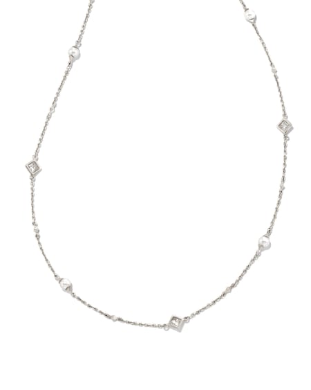 Michelle 14k White Gold Strand Necklace in Freshwater Cultured Pearl