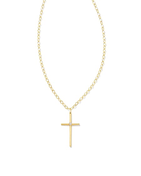 Thin Cross Charm Necklace