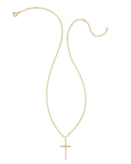 Thin Cross Charm Necklace